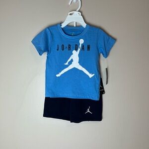 Blue Jordan T-Shirt and Shorts Set